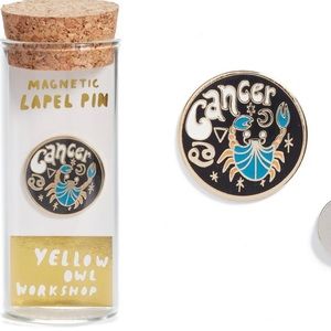 NWT Yellow Owl Workshop Cancer Magnetic Lapel Pin